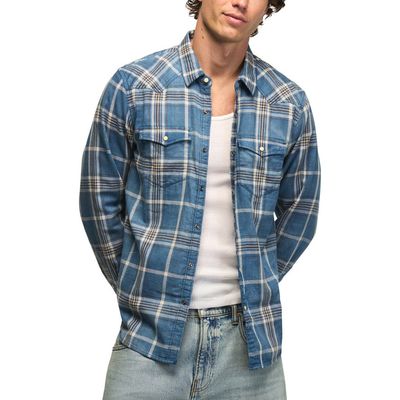 Lucky Brand Lucky Brand Mesa Plaid Cotton Snap-Up Western Shirt