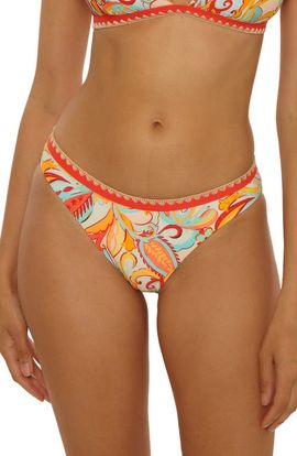 Lucky Brand Lucky Brand Phuket Embroidered Trim Hipster Bikini Bottoms
