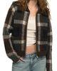 Lucky Brand Lucky Brand Plaid Sweater Bomber Jacket - 1
