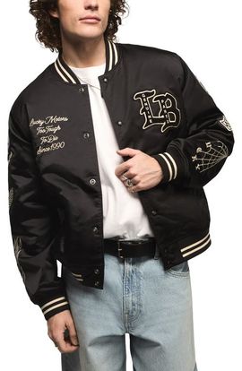 Lucky Brand Lucky Brand Satin Varsity Jacket