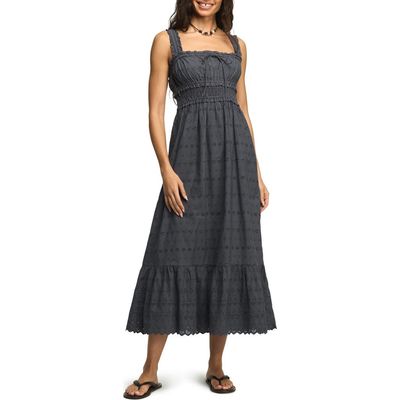 Lucky Brand Lucky Brand Schiffley Eyelet Lace Midi Sundress