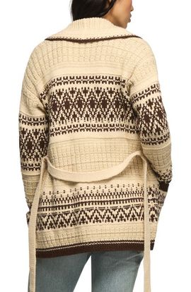 Lucky Brand Lucky Brand Shawl Collar Fair Isle Cardigan