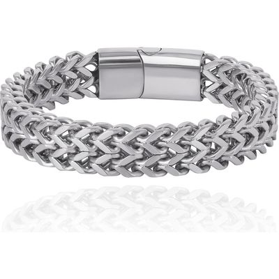 Lucky Brand Lucky Brand Silver-Tone Woven Chain Bracelet 