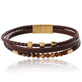 Lucky Brand Lucky Brand Stainless Steel (316L) Triple Row Cord Bracelet