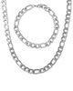 Lucky Brand Lucky Brand Stainless Steel Figaro Chain & Bracelet Set - 1