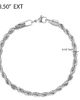 Lucky Brand Lucky Brand Stainless Steel Rope Chain Necklace & Bracelet Set - 5