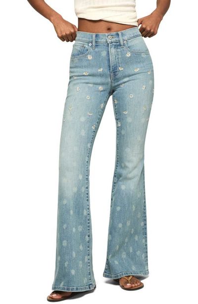 Lucky Brand Lucky Brand Stevie Daisy Embroidered High Waist Bell Flare Jeans
