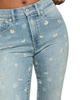Lucky Brand Lucky Brand Stevie Daisy Embroidered High Waist Bell Flare Jeans - 4