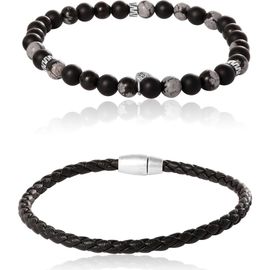 Lucky Brand Lucky Brand Stretch Bead & Magnetic Cord Bracelet Set - 2 Piece
