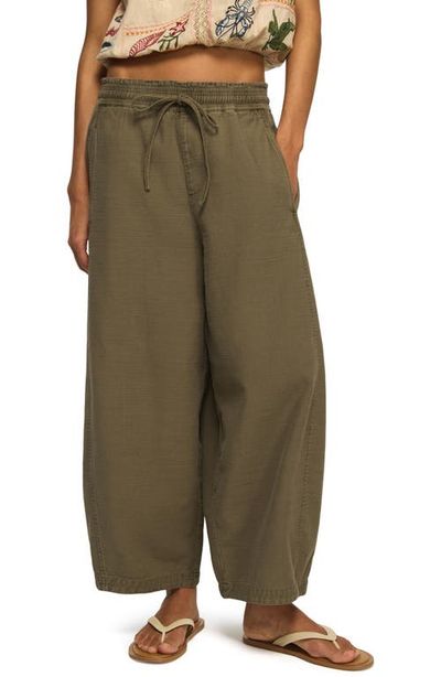 Lucky Brand Lucky Brand Stripe Cotton Blend Barrel Leg Pants