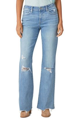 Lucky Brand Lucky Brand Sweet Distressed Raw Hem Flare Jeans