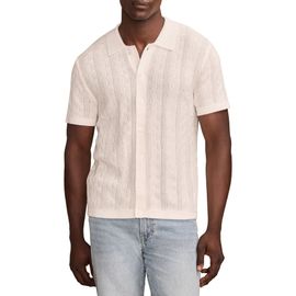 Lucky Brand Lucky Brand Textured Button-Up Polo Sweater