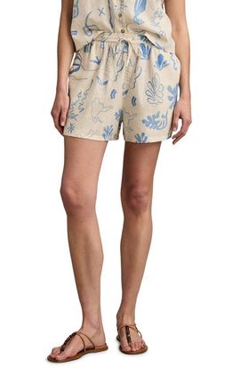 Lucky Brand Lucky Brand The Beach Linen Blend Drawstring Shorts
