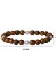 Lucky Brand Lucky Brand Tigers Eye Beaded Elastic Bracelet - 4