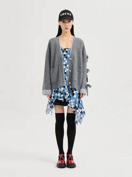 LUCKY CHOUETTE Check Print Sleeveless U-neck Flare Blouse [Blue] (LFSAS25100BUX)