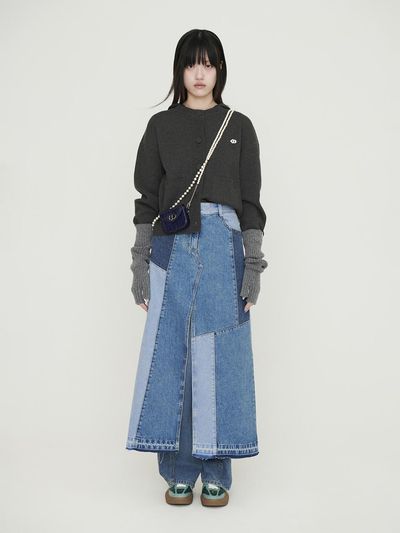 LUCKY CHOUETTE Detachable Hooded Loose Fit Wool Blend Cardigan [Dark Grey] (LFWCS25220GYD)