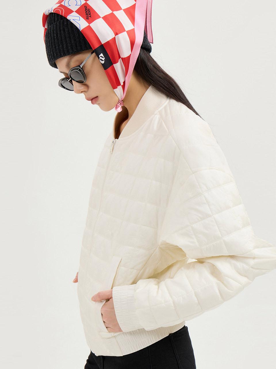 LUCKY CHOUETTE Emblem Quilted Padded Jumper [Ivory] (LFUCS25110IVX)