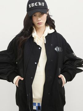 LUCKY CHOUETTE Embroidery Hooded Oversized T-shirt [Ivory] (LFTAS25120IVX)