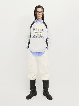 LUCKY CHOUETTE Out Pocket Pleated Relaxed Jogger Denim Pants [Ivory] (LFPDS25185IVX)