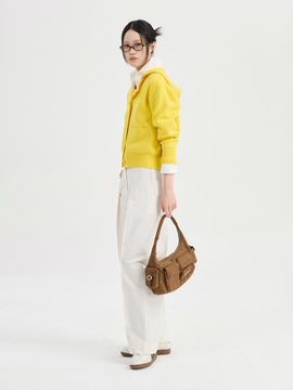 LUCKY CHOUETTE Pintuck Cotton Wide Cocoon Pants [Ivory] (LFPNS25250IVX)