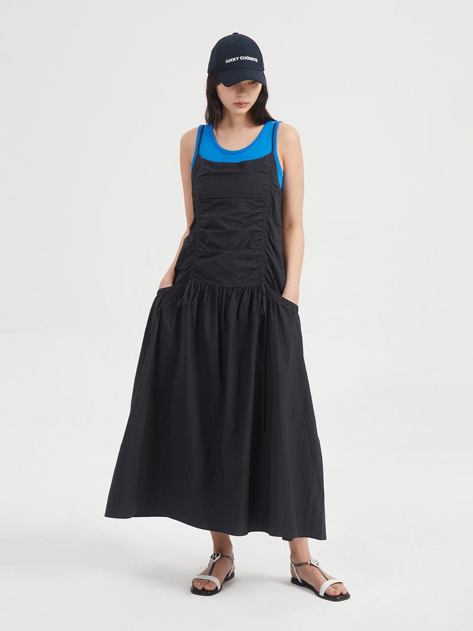 LUCKY CHOUETTE Shirring Slip Long Dress_LFDAM24560NYD