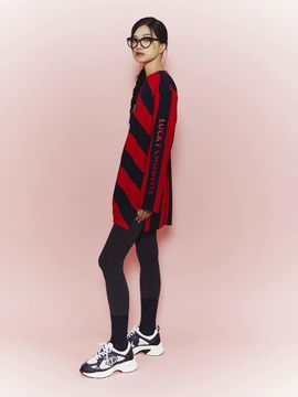 LUCKY CHOUETTE Stripe Solid Mix Long Sleeve T-shirt [RED] (LFTAS25060REX)