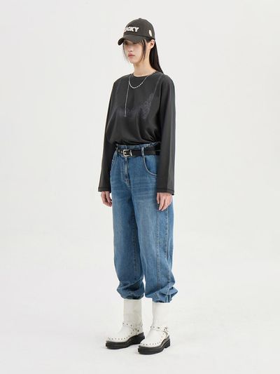 LUCKY CHOUETTE Waist Banding Denim Pants (blue) (LFPDS25290BUX)