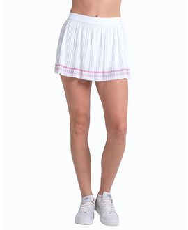 Lucky In Love Lucky in Love Women's Woven Strokes Pleated Skirt