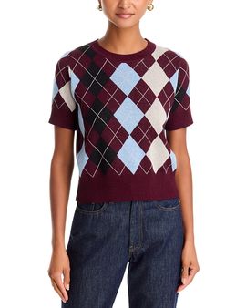 Lucy Paris Lucy Paris Bria Argyle Sweater Top