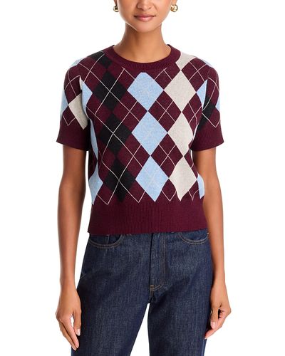Lucy Paris Lucy Paris Bria Argyle Sweater Top