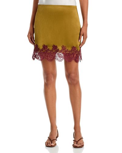 Lucy Paris Lucy Paris Claire Lace Trim Mini Skirt