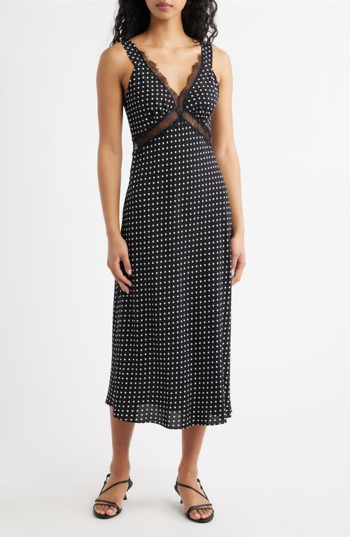 Lucy Paris Lucy Paris Kennedy Eyelash Lace Trim Midi Slipdress