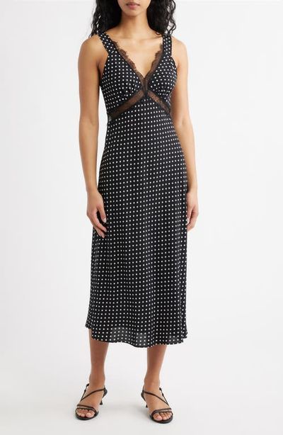 Lucy Paris Lucy Paris Kennedy Eyelash Lace Trim Midi Slipdress