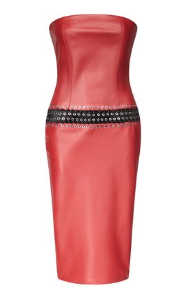 strapless open back dress Megan Red & Black Sequin Football Gameday Dress Large main image 0