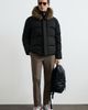 LUFIAN Lufian Men's Goose Down Puffer Jacket With Removable Fur Trim - 3