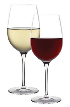 Luigi Bormioli Luigi Bormioli Crescendo Set of 8 White & Red Wind Glasses