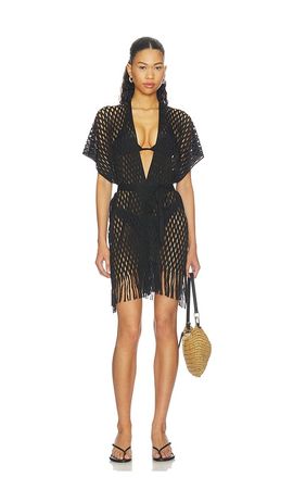Luli Fama Luli Fama Caught Up Short Caftan