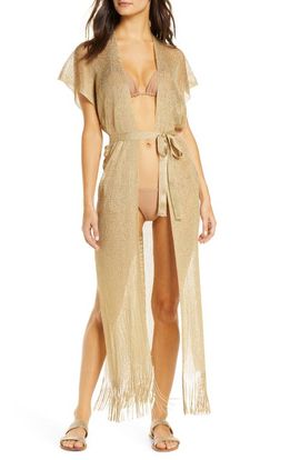 Luli Fama Luli Fama GOLDEN QUEEN FRINGE CAFTAN