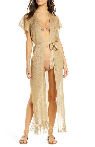 Luli Fama Luli Fama GOLDEN QUEEN FRINGE CAFTAN