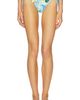 Luli Fama Luli Fama Oceans Kiss Crystallized Seamless Wavy Ruched Back Brazilian Tie Side Bottom - 1