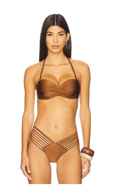 Luli Fama Luli Fama Underwire Push Up Bandeau Bikini Top