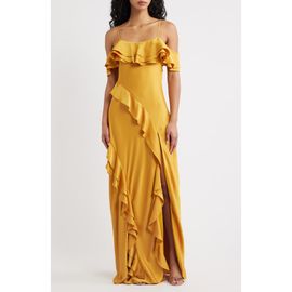 Lulus Lulus Aviva Cold Shoulder Maxi Dress