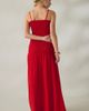 Lulus Lulus Banks Smocked Drop Waist Maxi Dress in Red, Women's at Urban Outfitters - 4