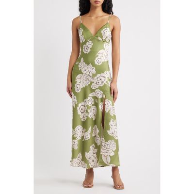 Lulus Lulus Carreta Floral Print Maxi Slipdress