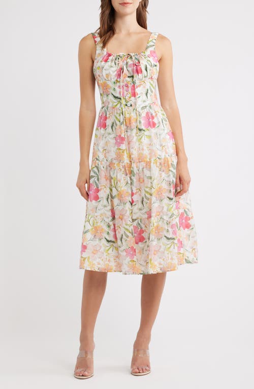 Lulus Lulus Kai Floral Print Sleeveless Midi Dress