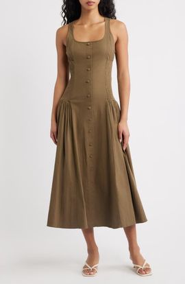 Lulus Lulus Laguna Button Down Sleeveless Maxi Dress
