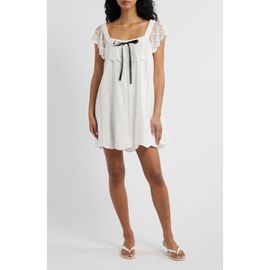 Lulus Lulus Lana Lace Trim Minidress