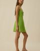 Lulus Lulus Lennox Bow Detail Fit-And-Flare Mini Dress in Green, Women's at Urban Outfitters - 3