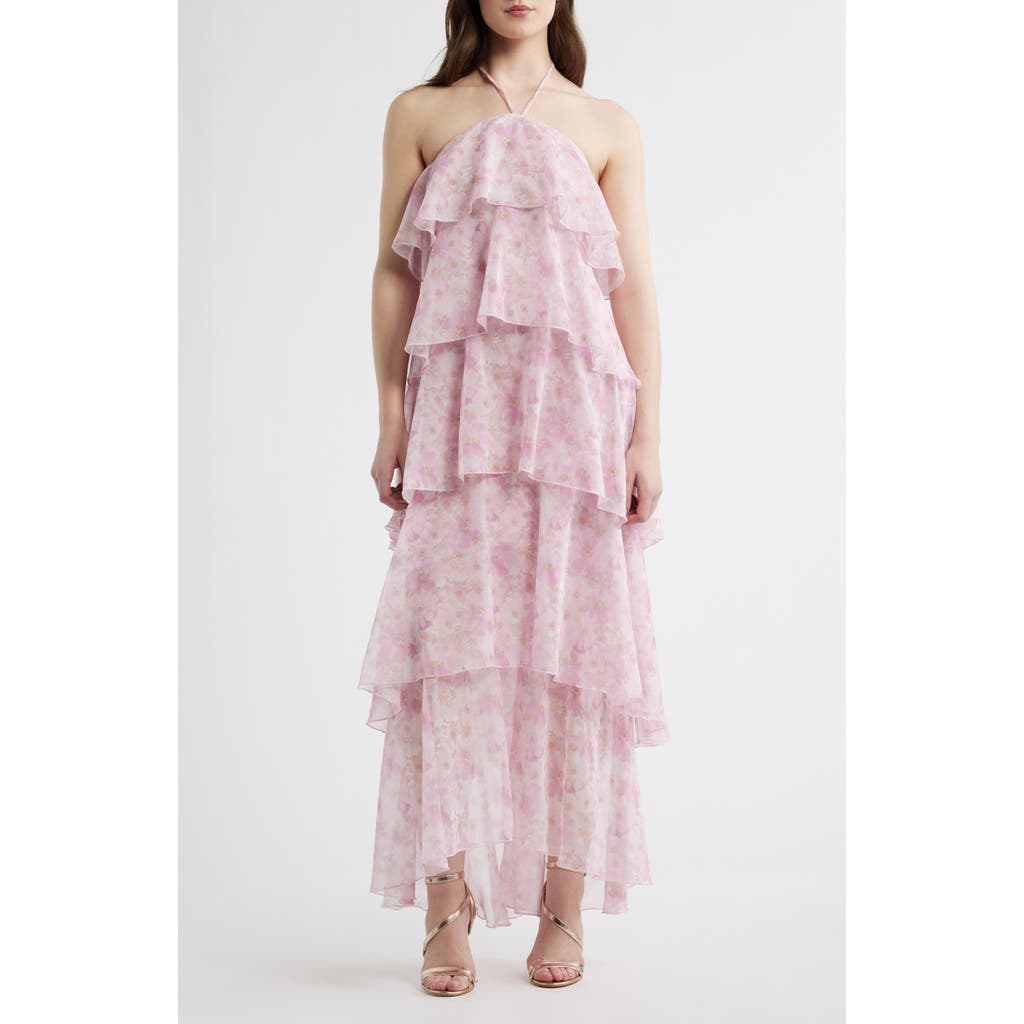 Lulus Lulus Maisie Ruffle Halter Maxi Dress