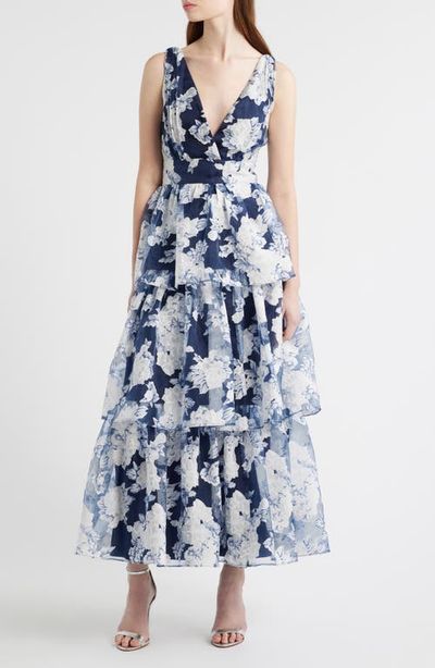 Lulus - Vallia Floral Tiered Gown Lulus - Vallia Floral Tiered Gown
